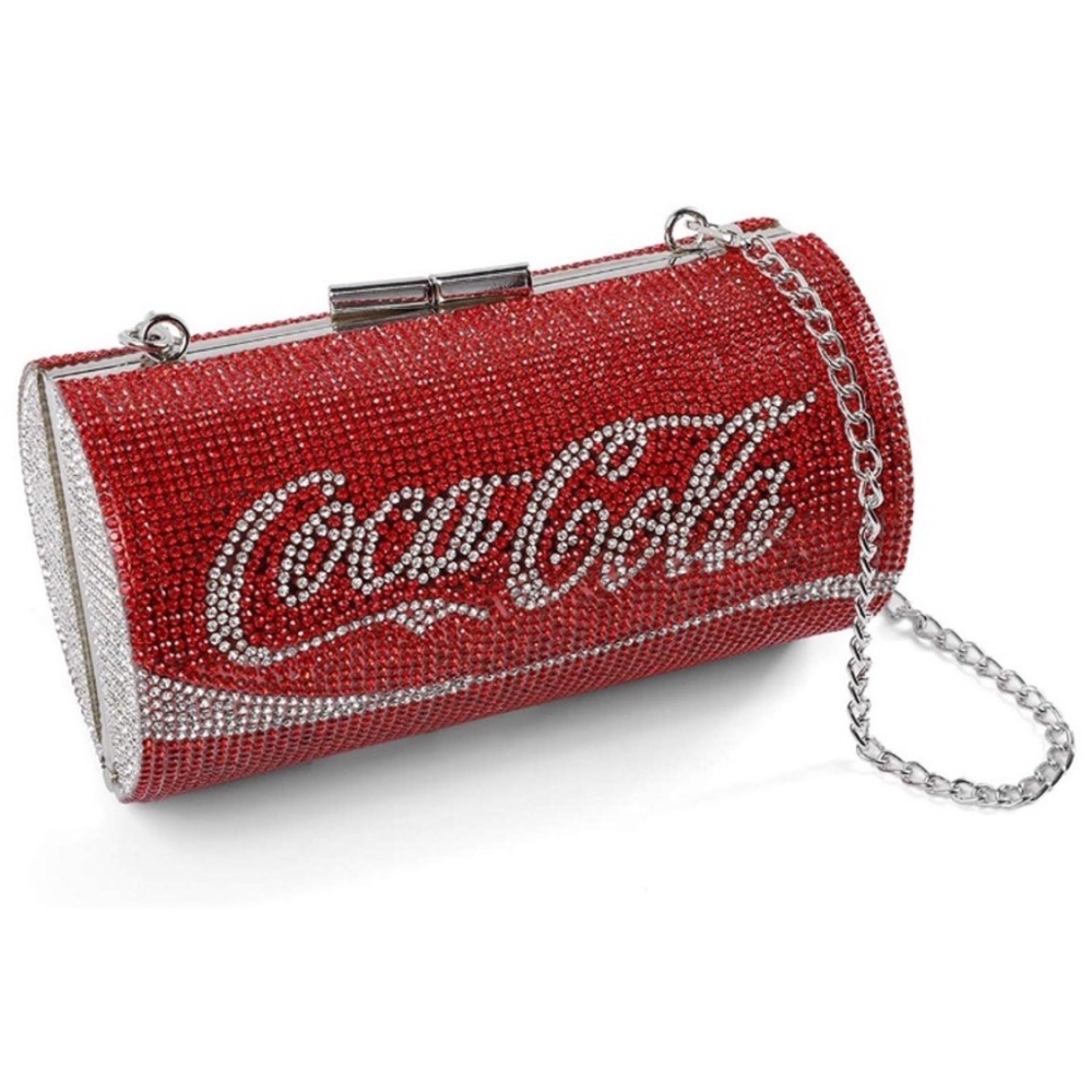 Coca Cola Red and Silver Crystal Wristlet